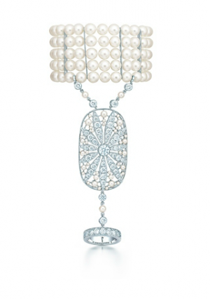 The Great Gatsby Collection daisy hand ornament with diamonds and pearls - The Great Gatsby collection.PNG